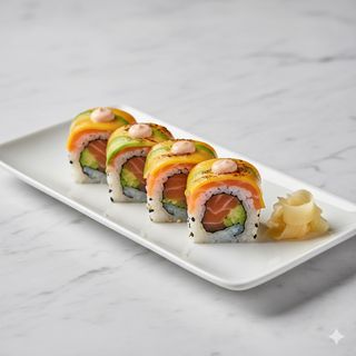 Uramaki Salmón Cheddar Roll