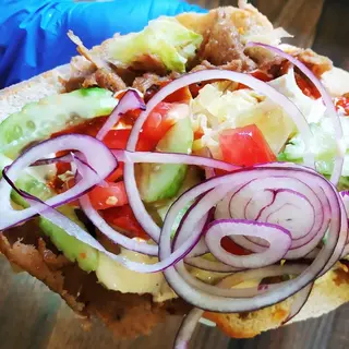 Kebab w bułce mieszany