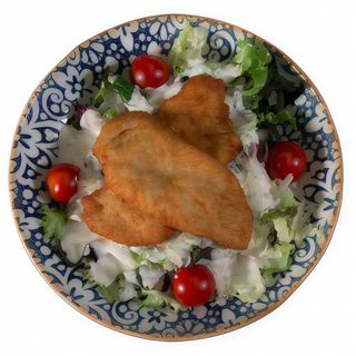 Ensalada César de lechuga mézclum