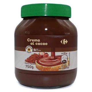 Crema De Cacao Y Avellanas Sin Gluten Carrefour 750 Gr.