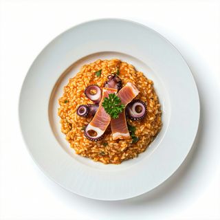 Pulpo Y Atún Rojo Con Cremoso De Arroz Templado