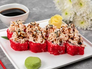 Рол запечений з креветкою і сніжним крабом