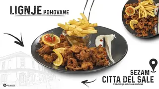 Pohovane lignje s pomfritom