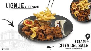 Pohovane lignje s pomfritom