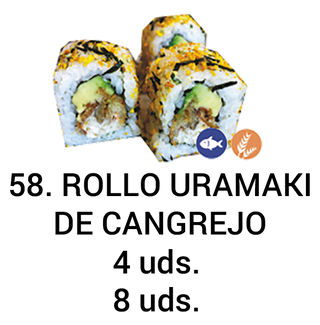 54. Rollo Uramaki De Cangrejo (4 Uds.)