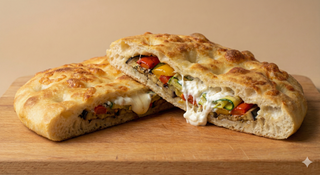 Focaccia vegetariana ripiena