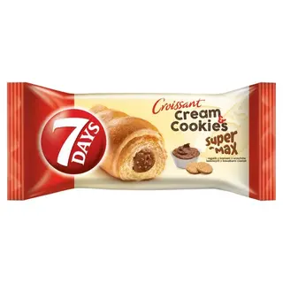 7Days Cream&Cookies rogalik z nadzieniem z orzechami laskowymi z kawałkami ciastek - 110 g