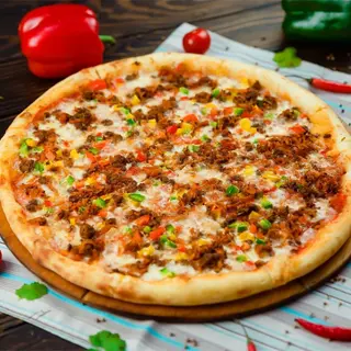 Піца М'ясна (35см/500г)час приготування 30 хв.