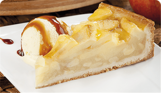 Tarta De Manzana Caliente Con Helado De Vainilla