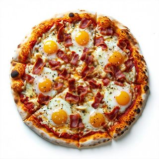 Pizza bianca carbonara