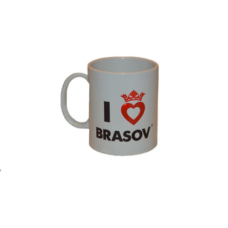 Cană ceramică iLoveBrasov cadou