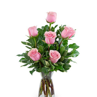 Ramo de 6 rosas rosas