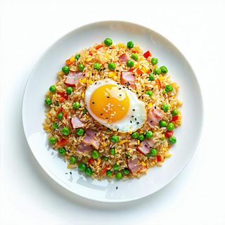 128 - Riso Alla Cantonese, Riso Saltato Con Piselli, Prosciutto E Uova