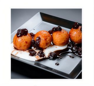 Papanasi cu dulceață din fructe de padure