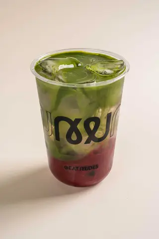 Iced Coconut Water Sour Cherry Matcha