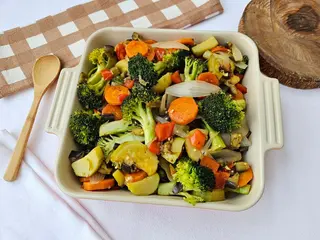 Legumes Salteados com Cogumelos