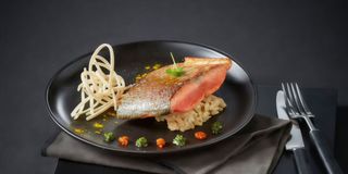 Pave De Saumon Et Son Risotto