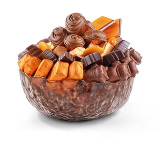 Bol Marron Avec Bords Dorés Pm