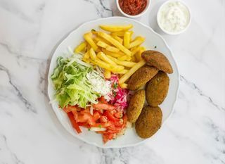 Menù piatto falafel