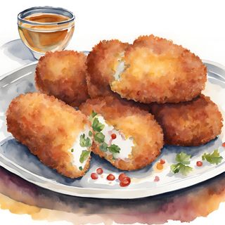 Croquetas de Sobrasada y Queso Mahonés