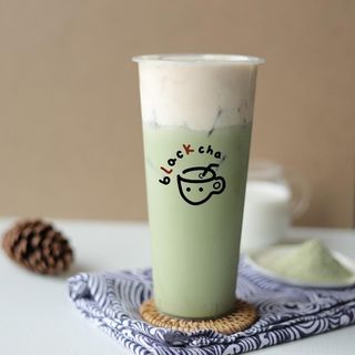 Tè latte con matcha