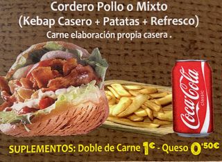 Menú Kebab Casero