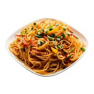 Fideos De Arroz Con Tres Delicias