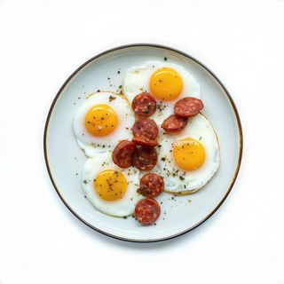 Plato Combinado Huevos Y Chorizo