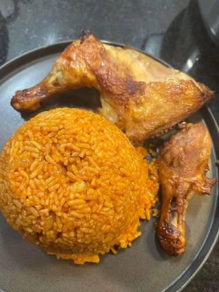 Riz Gras + 1/4 De Poulet Grillé