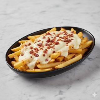 Tapa De Patatas Fritas Con Mozzarella