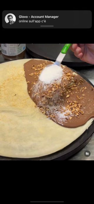 Crepe Nutella, noccioline e cocco