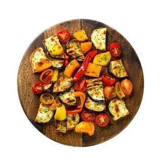 Tabla de verduras al horno con focaccia