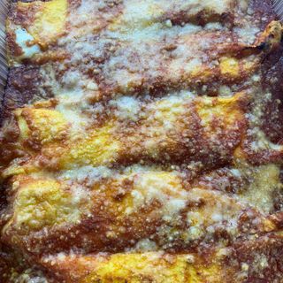  3 Creps ricotta spinaci con sugo