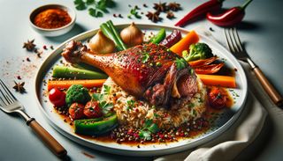 Pulpa de rata picanta cu orez