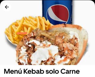 Menú Kebab Solo Carne