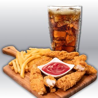 Menú Tiras De Pollo (4 Uds.)