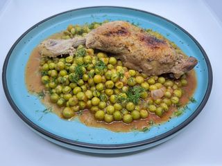 ﻿Pulpă de pui cu mazăre