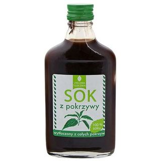 Sok z pokrzywy wytłoczony z całych pokrzyw 100% 200ml Zielona tłocznia