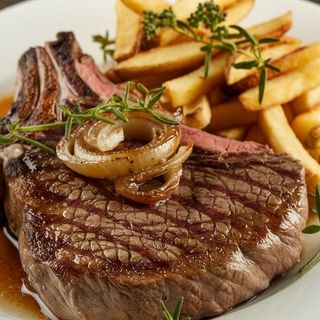 Entrecot Al Gusto De Primera Calidad Con Su Guarnición (350 G.)