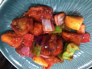 Bolitas De Lomo Caramelizado Con Salsa Agridulce