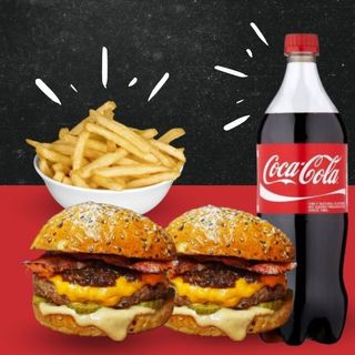 Combo Hamburguesa 1 (complemento y bebida de regalo)