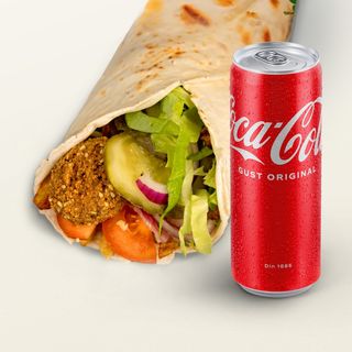 Falafel la lipie + Coca-Cola 330 ml 