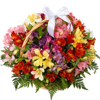 Кошик альстромерій"Акварель"