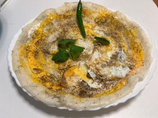 Egg Dosa + Chicken Curry