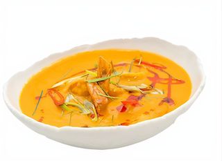 Tom kha shrimp with thai basil