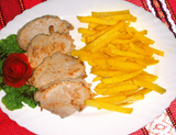 Свински карета с пържени картофи(400гр)