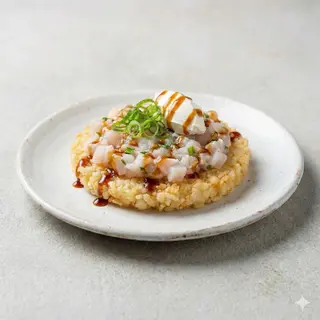 White crispy rice