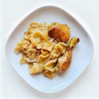 Pečeni batak i zabatak sa mlincima i kruh