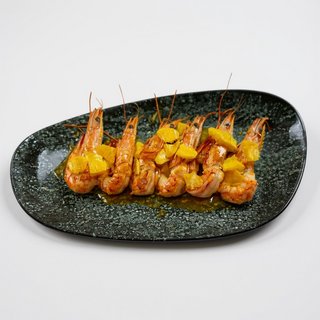 Цитрусови скариди с портокал