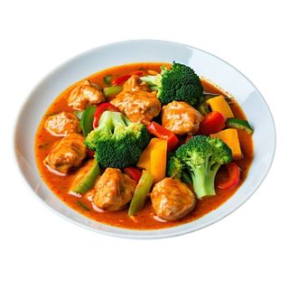 Pollo Al Curry De Verdura Asadas